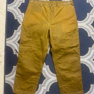 Mens filson oil finish single tan pants 38x32